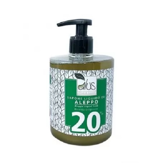 ALUS OLIVE & LAUREL SAPONE LIQUIDO DI ALEPPO 20% 500 ML - dottorbianchi.it