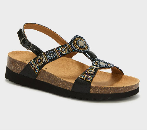 BOGOTA' SANDALO TEXSAT W BLACK/MULTI 38 - dottorbianchi.it