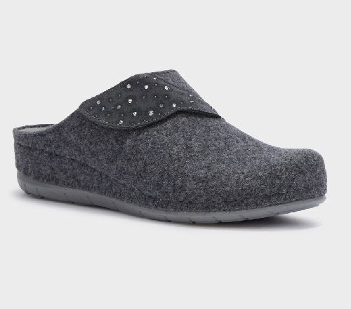 BRUGES WOOL + SUEDE W DK GREY 39 - dottorbianchi.it