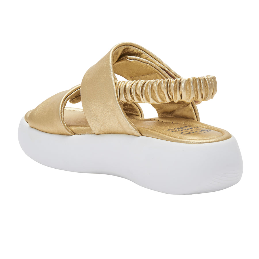 BOCA 2 STRAPS SANDAL PELLE LAMINATA PLATINO 36 - dottorbianchi.it
