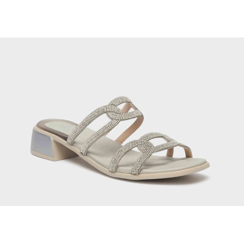 CALZATURA LIPARI MICROFIBRE+STRASS W SILVER 36 - dottorbianchi.it
