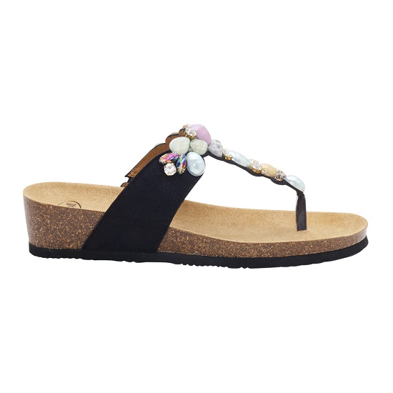 PALAU FLIP-FLOP NERO/MULTICOLOR 35 - dottorbianchi.it