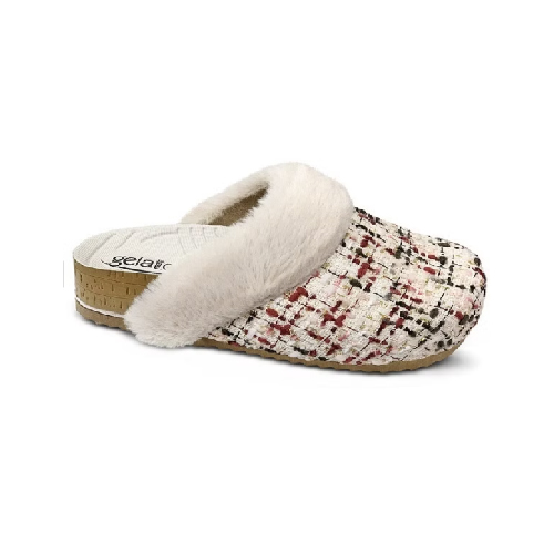 CALZATURA PLANTARE INDOSSABILE PUNTA CHIUSA WOODSTOCK SOFT FURRY LATTE 37/38 - dottorbianchi.it