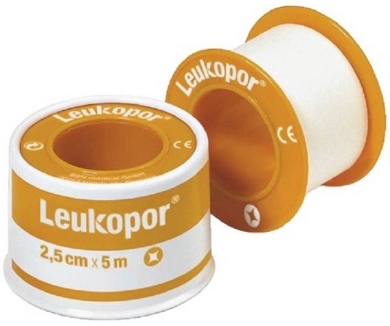 CEROTTO IN ROCCHETTO LEUKOPOR IPOALLERGENICO TESSUTO NON TESSUTO BIANCO 2,5X500 CM - dottorbianchi.it