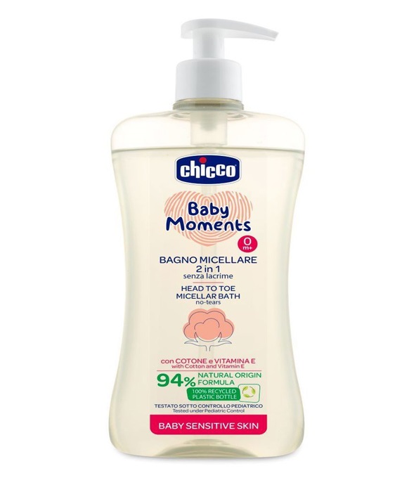 CHICCO BABY MOMENTS BAGNO CORPO CAPELLI MICELLARE 500 ML - dottorbianchi.it