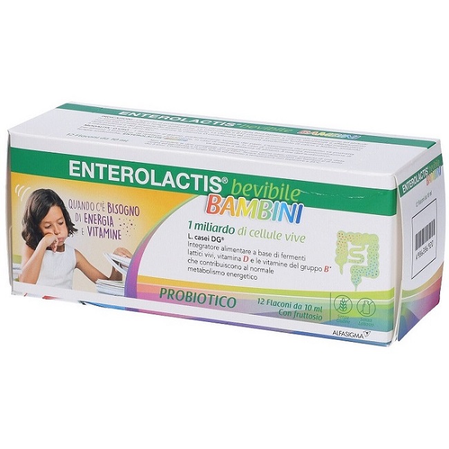 ENTEROLACTIS BAMBINI BEVIBILE 12 FLACONI DA 10 ML - dottorbianchi.it