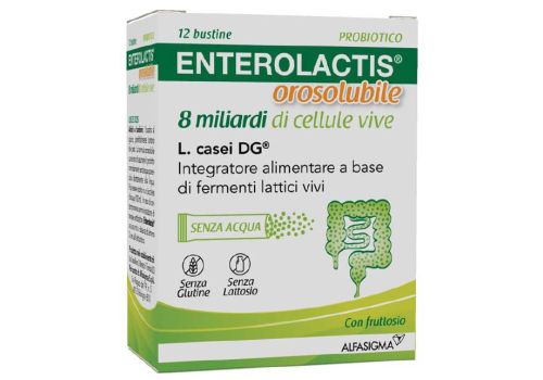 ENTEROLACTIS OROSOLUBILE 12 BUSTINE 8 MILIARDI DI CELLULE VIVE - dottorbianchi.it