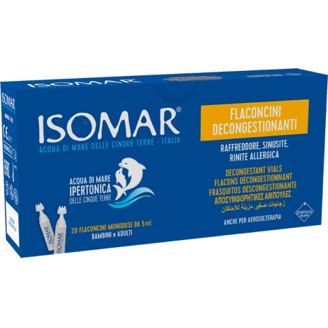 ISOMAR FLACONCINI DECONGESTIONANTI SOLUZIONE IPERTONICA 20 FLACONCINI 5 ML - dottorbianchi.it