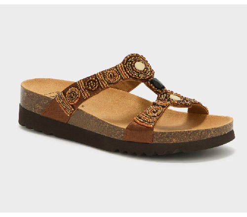 NEW BOGOTA' WEDGE TEXSAT W COGNAC/MULTI 42 - dottorbianchi.it