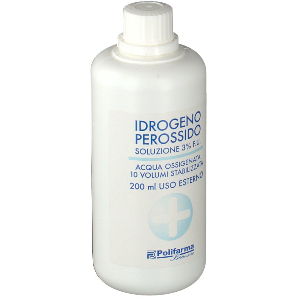 PEROSSIDO IDROGENO 3% 200 ML ACQUA OSSIGENATA 10 VOLUMI STABILIZZATA - dottorbianchi.it