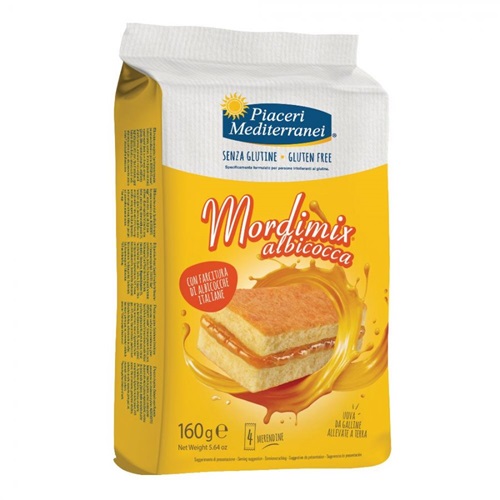 PIACERI MEDITERRANEI MORDIMIX ALBICOCCA 4 X 40 G - dottorbianchi.it