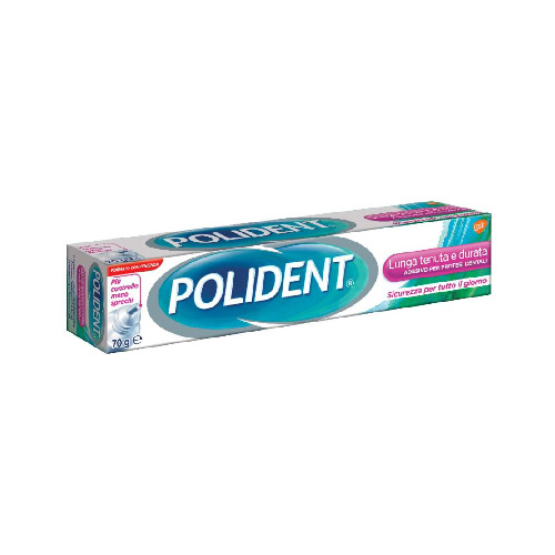 ADESIVO PROTESI DENTALI POLIDENT LUNGA TENUTA 70 G - dottorbianchi.it