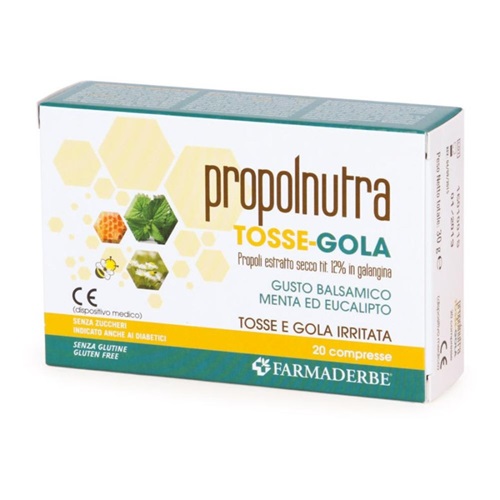 PROPOLNUTRA TOSSE GOLA 20 COMPRESSE MASTICABILI - dottorbianchi.it