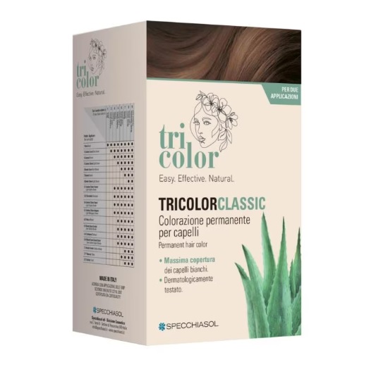 TRICOLOR CLASSIC 4 CASTANO 2 TUBI 50 ML + 2 SHAKER 50 ML + 4 BUSTINE 8 ML - dottorbianchi.it
