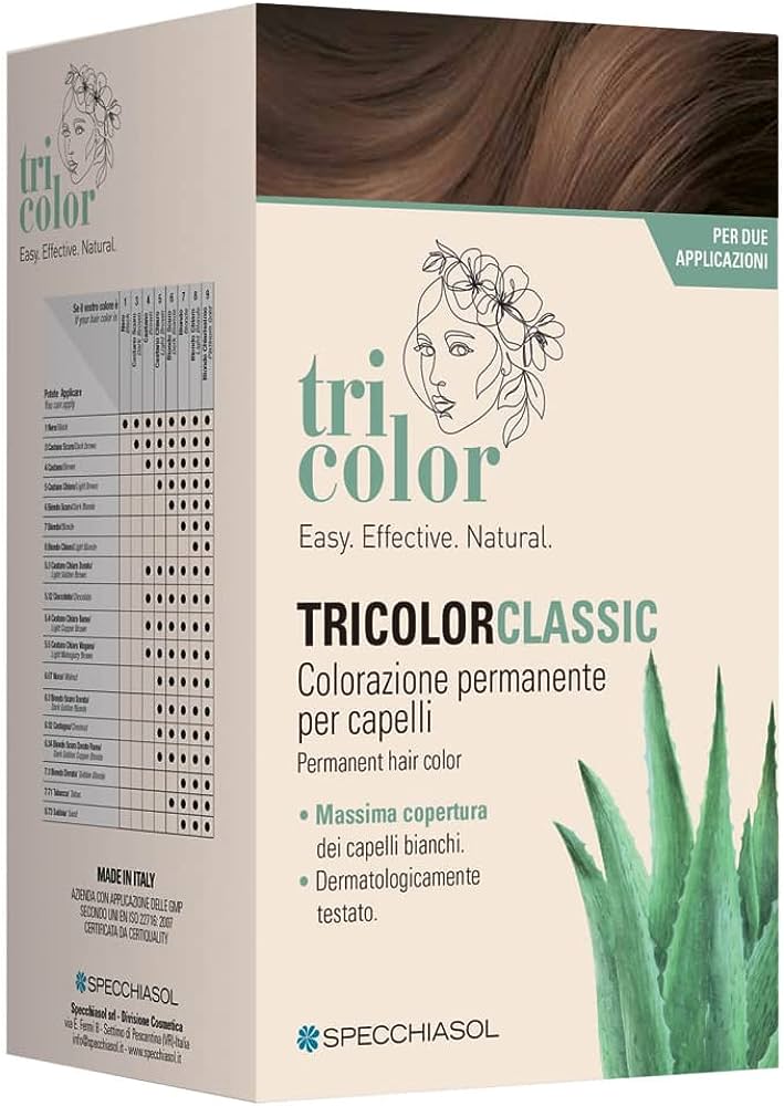 TRICOLOR CLASSIC 7 BIONDO 2 TUBI 50 ML + 2 SHAKER 50 ML + 4 BUSTINE 8 ML - dottorbianchi.it