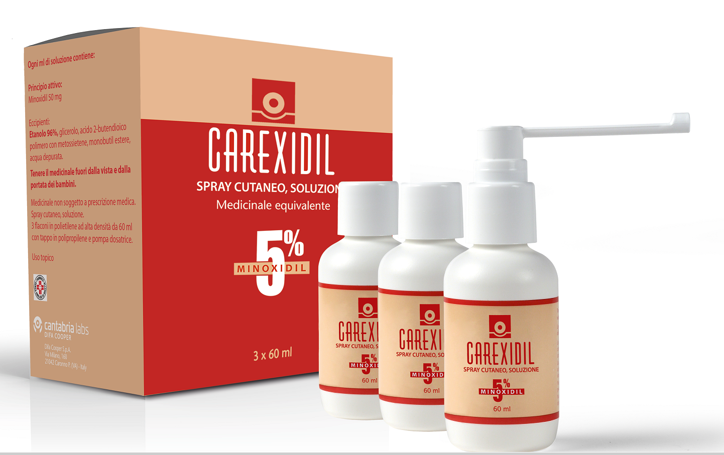 CAREXIDIL*3FL SOLUZ CUT 60ML5% - dottorbianchi.it