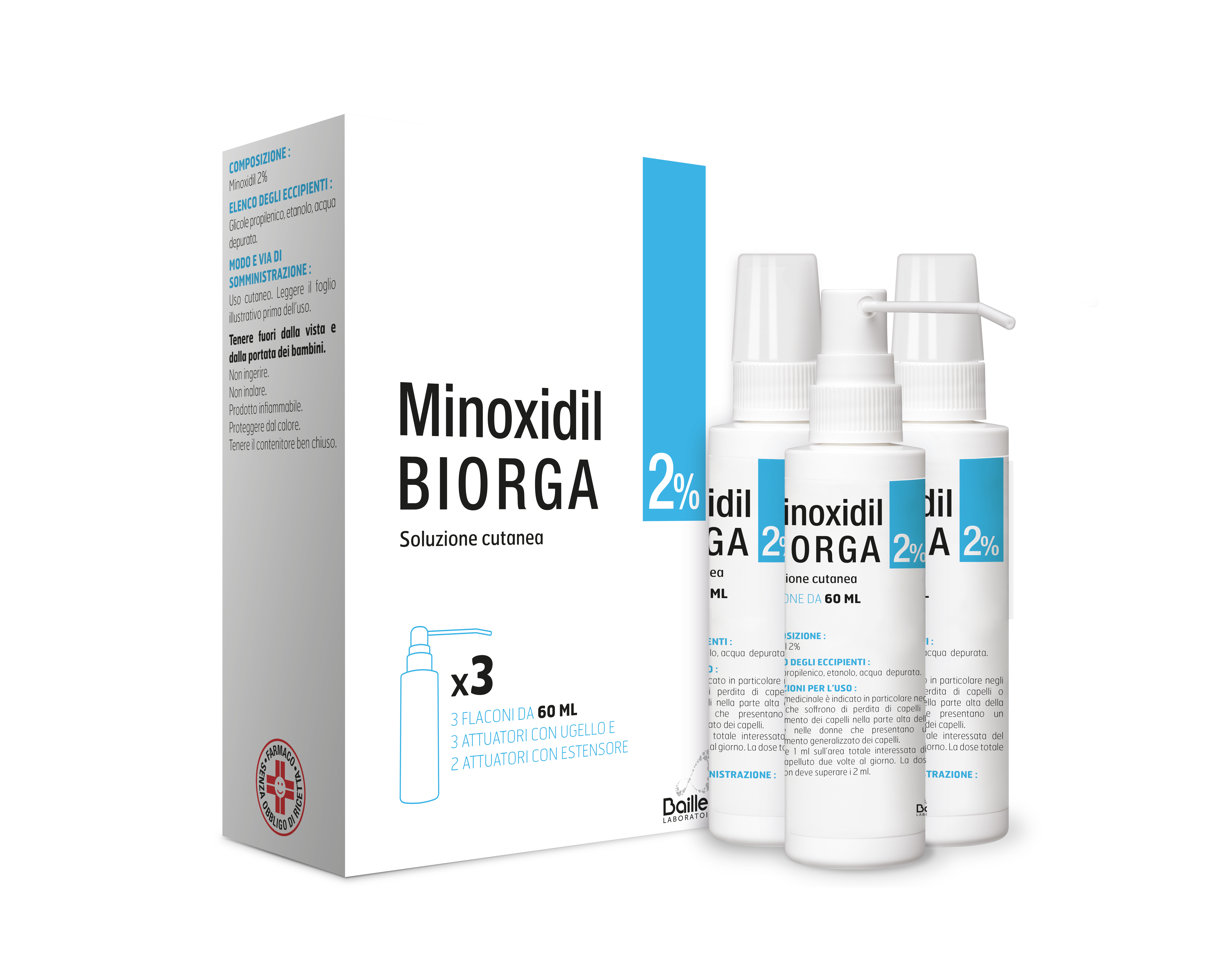MINOXIDIL BIORGA*SOL CUT 3FL2% - dottorbianchi.it