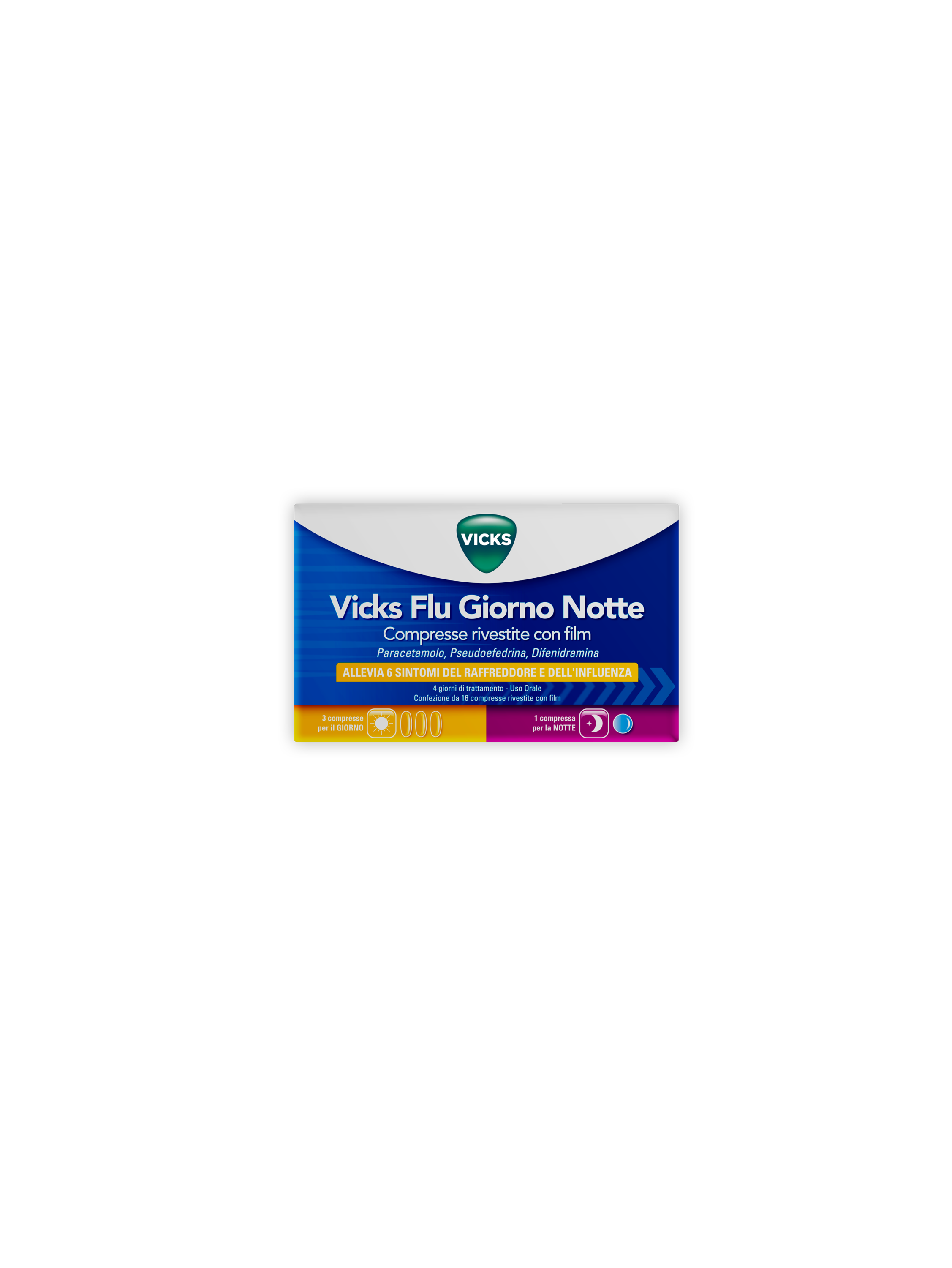 VICKS FLU GIORNO NOTTE*12+4CPR - dottorbianchi.it