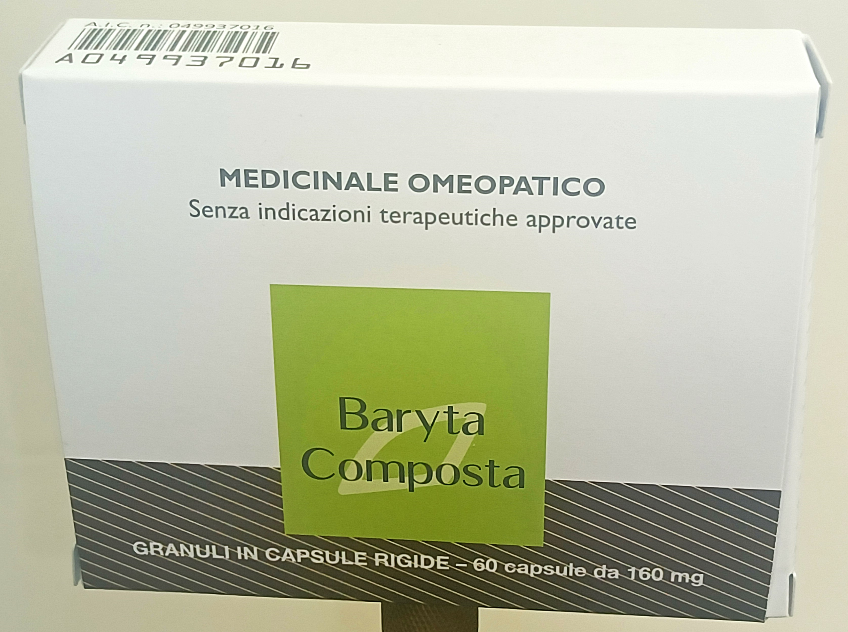 BARYTA COMPOSTA*60CPS 160MG - dottorbianchi.it