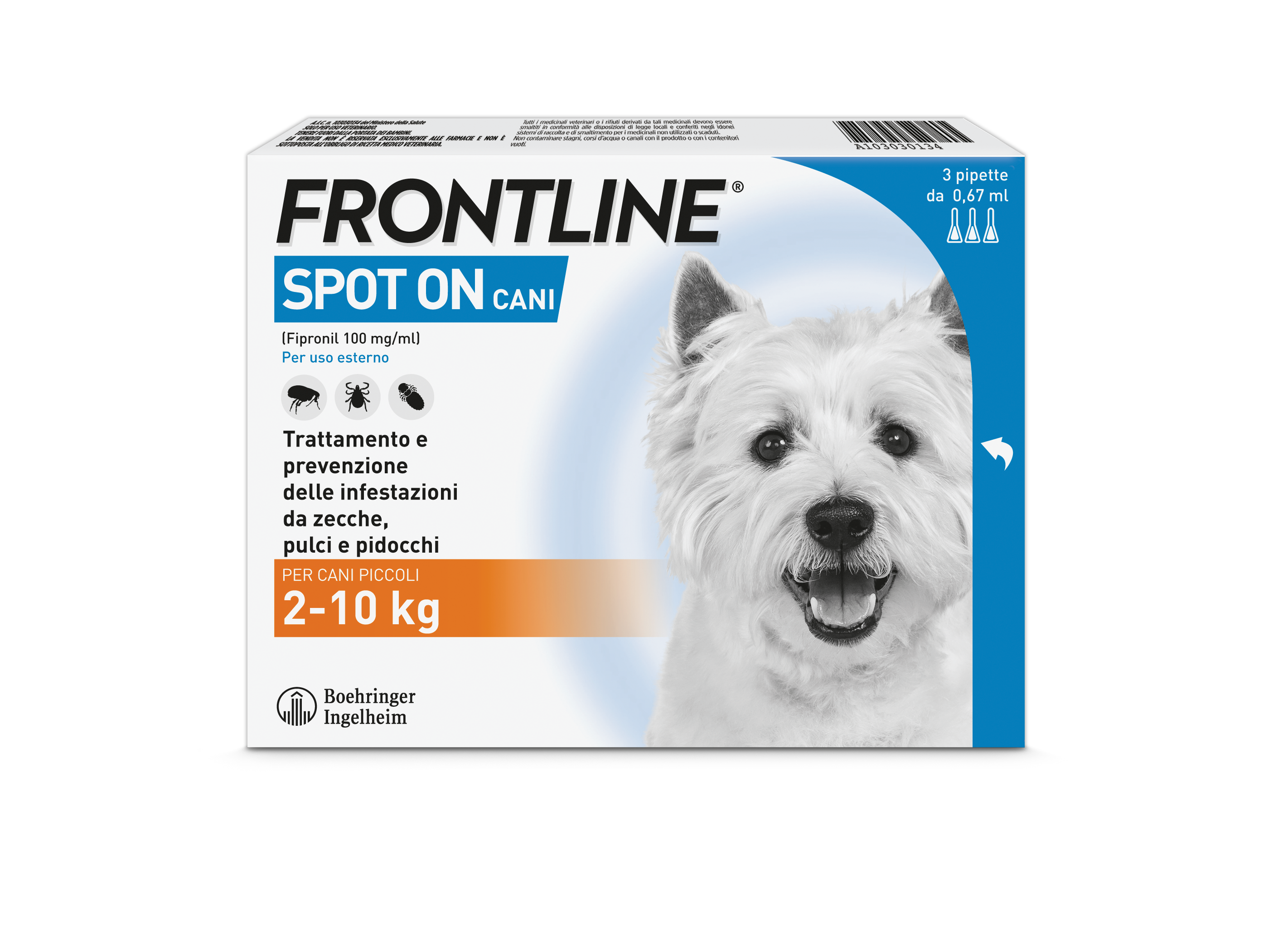 FRONTLINE*3PIP 2-10KG CANI - dottorbianchi.it