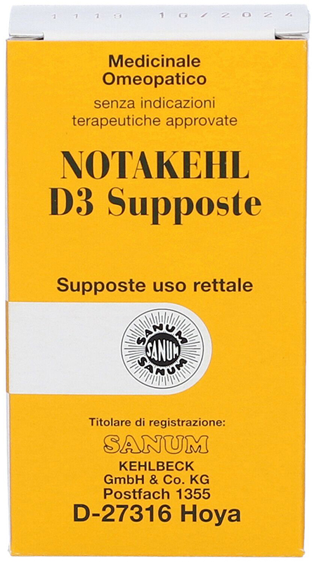 NOTAKEHL D3 10 SUPPOSTE 2G SANUM - dottorbianchi.it