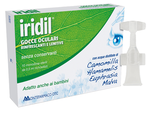 GOCCE OCULARI IRIDIL 10 AMPOLLE MONODOSE RICHIUDIBILI 0,5 ML - dottorbianchi.it