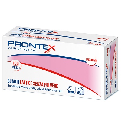 PRONTEX GUANTO IN LATTICE SENZA POLVERE GRANDE 100 PEZZI - dottorbianchi.it