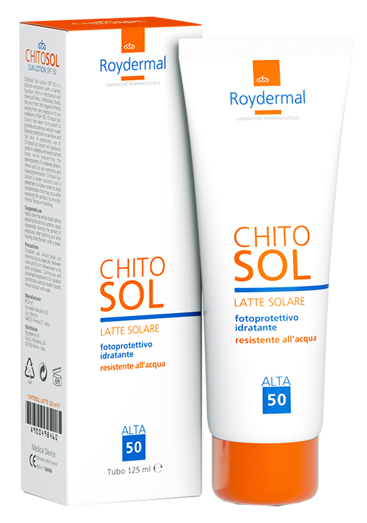 CHITOSOL LATTE SOLARE FP 50 TUBO 125 ML - dottorbianchi.it