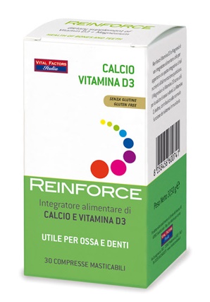 REINFORCE CALCIO + VITAMINA D3 30 COMPRESSE MASTICABILI - dottorbianchi.it