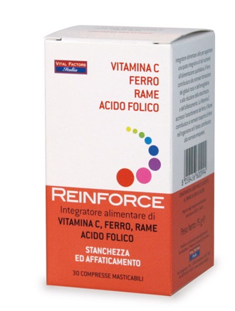 REINFORCE FERRO + RAME + VITAMINA C 30 COMPRESSE MASTICABILI - dottorbianchi.it