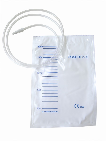SACCA DI DRENAGGIO LETTO PER INCONTINENZA 2000ML IN PVC CON TUBO DI RACCORDO 90CM DIAMETRO 5X7MM MONOUSO 30 PEZZI - dottorbianchi.it