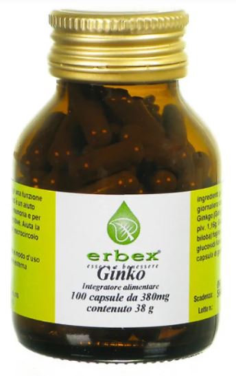GINKGO BILOBA 100 CAPSULE 380 MG - dottorbianchi.it