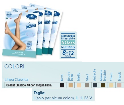 SAUBER COLLANT 40 DENARI MAGLIA LISCIA NEUTRO BEIGE 5 LINEA CLASSICA - dottorbianchi.it