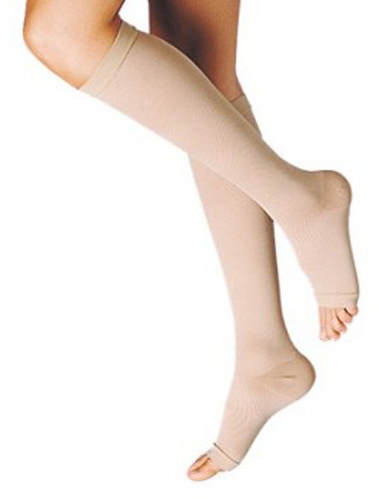 GAMBALETTO TERAPEUTICO DUALSAN A COMPRESSIONE DECRESCENTE KKL2 PUNTA APERTA BEIGE UNISEX 3 1 PAIO - dottorbianchi.it