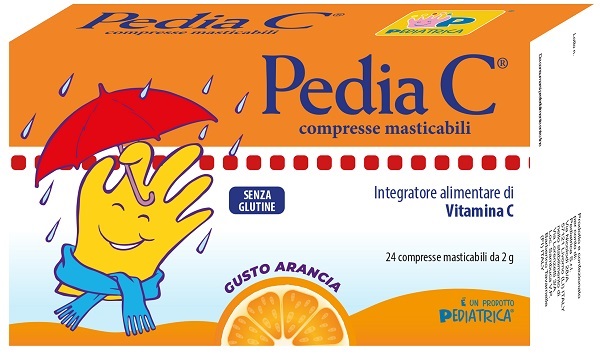 PEDIA C ARANCIA 24 COMPRESSE MASTICABILI - dottorbianchi.it