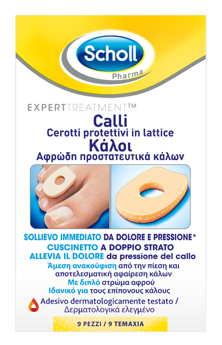 CEROTTO PROTETTIVO PER CALLI SCHOLL IN LATTICE 9 PEZZI - dottorbianchi.it