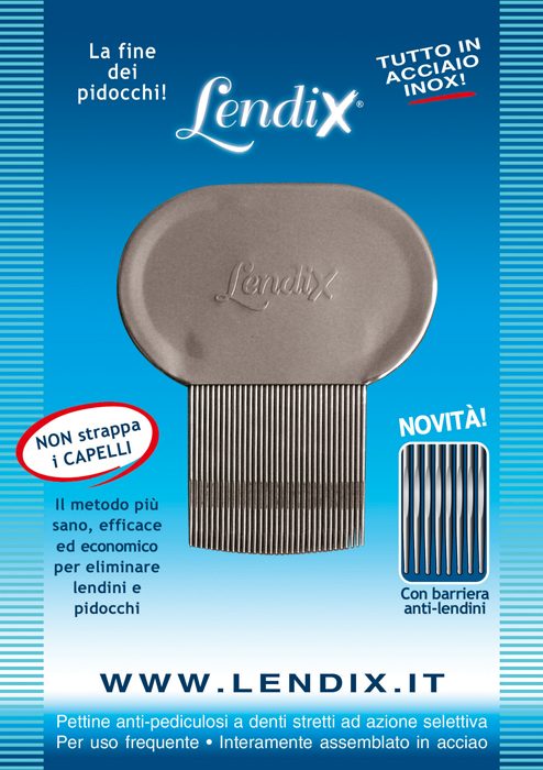 LENDIX PETTINE PREMIUM ANTIPIDOCCHI IN ACCIAIO - dottorbianchi.it