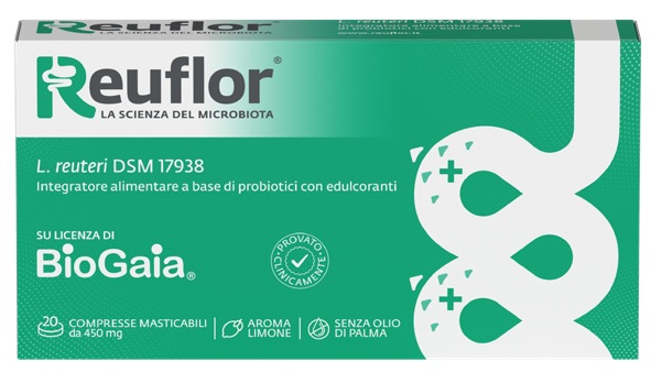REUFLOR 20 COMPRESSE MASTICABILI AROMA LIMONE - dottorbianchi.it