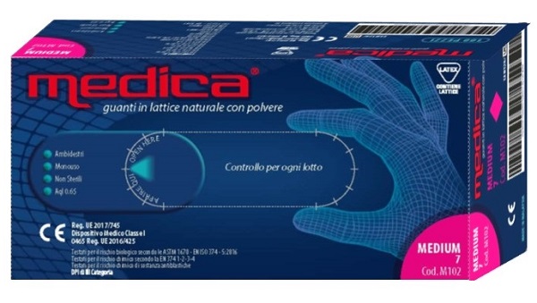 MEDICA GUANTO LATTICE N/STERILE CON POLVERE DM MISURA M 100 PEZZI - dottorbianchi.it