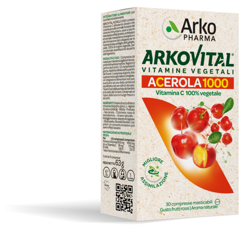 ARKOVITAL ACEROLA 1000 30 COMPRESSE MASTICABILI - dottorbianchi.it