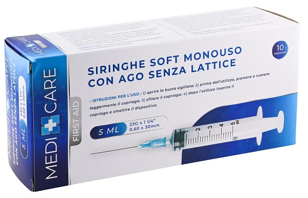 SIRINGA SOFT CAPACITA' 5ML AGO GAUGE 23 CONFEZIONE 10 PEZZI GAMMADIS - dottorbianchi.it
