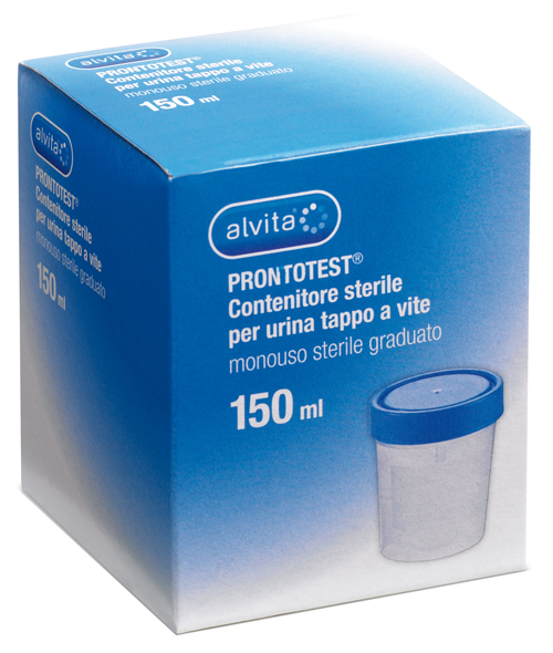 CONTENITORE PER URINA ALVITA PRONTOTEST GRADUATO CON TAPPO A VITE - dottorbianchi.it