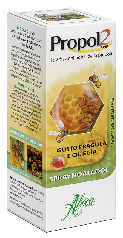 PROPOL2 EMF SPRAY NO ALCOOL FRAGOLA E CILIEGIA 30 ML - dottorbianchi.it