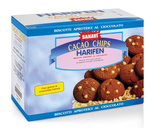 HARIFEN CHIPS CACAO BIANCO 150 G - dottorbianchi.it