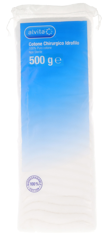 COTONE CHIRURGICO IDROFILO ALVITA 100% PURO COTONE 500 G - dottorbianchi.it