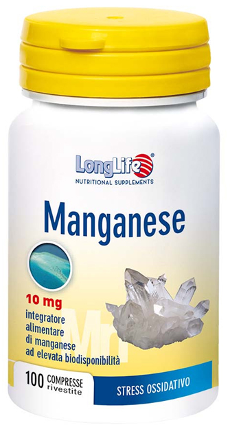 LONGLIFE MANGANESE 10 MG 100 COMPRESSE - dottorbianchi.it