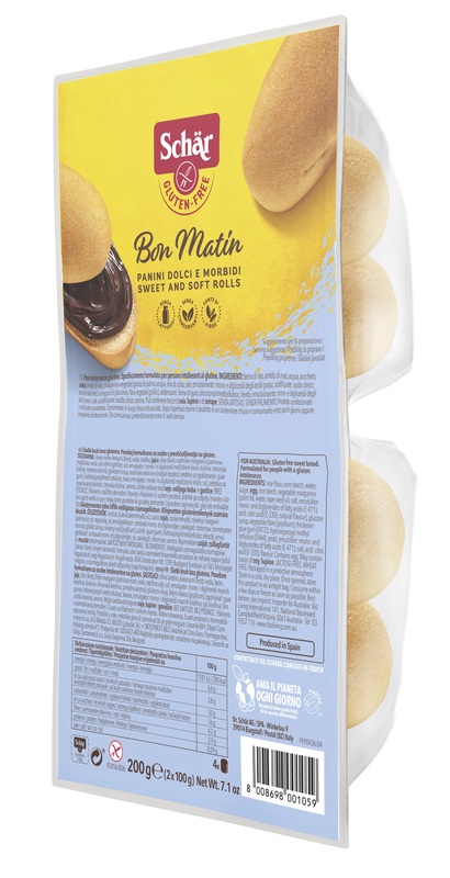 SCHAR BON MATIN PANINI DOLCI E MORBIDI SENZA LATTOSIO 2 PEZZI DA 100 G - dottorbianchi.it