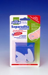 SEPARADITA ANATOMICO PER PIEDE REALIZZATO IN GEL DI SILICONE BIANCO SEMITRASPARENTE SAGOMATO IGIENEPIEDE 2 PEZZI - dottorbianchi.it