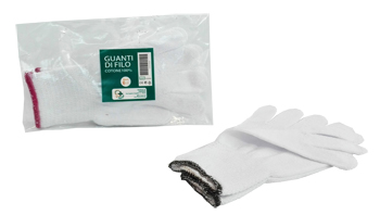 GUANTO DI FILO COTONE 100% BIANCO PER ALLERGIE DERMATOLOGICHE 7 1 PAIO - dottorbianchi.it
