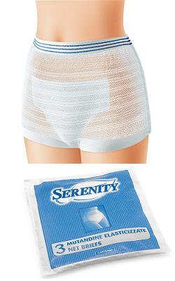 MUTANDINA ELASTICA RETTANGOLARE A RETE SERENITY L 3 PEZZI - dottorbianchi.it